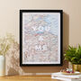 Personalised Vintage Map Special Location Print, thumbnail 1 of 4
