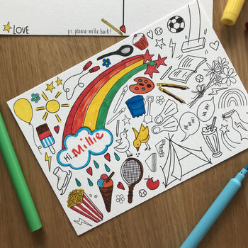 Kids Colour In Postcard Pack, 2 of 4