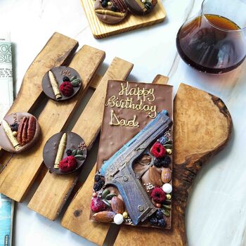 Chocolate Gun, Personalised Pistol Gift, Edible Weapon, 6 of 9