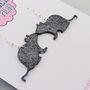 Black Rat Glitter Halloween Resin Earrings, thumbnail 2 of 4