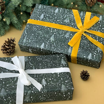 Woodland Green Christmas Wrapping Paper, 10 of 11