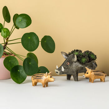 Wild Boar Piglet Salt And Pepper Shakers, 3 of 4
