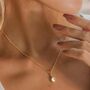 April Birthstone White Topaz Gold Plated Necklace, thumbnail 1 of 12