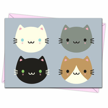 Cute Cats Kawaii Card, 5 of 6
