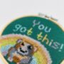 You Got This Guinea Pig Cross Stitch Kit, thumbnail 3 of 5