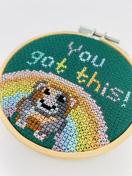 You Got This Guinea Pig Cross Stitch Kit, 3 of 5