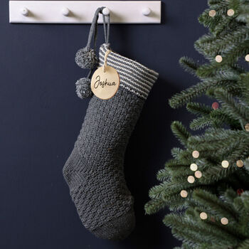 Personalised Knit Nordic Chunky Christmas Stocking, 4 of 6
