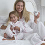 Personalised Women's White And Pink Cotton Pyjama's, thumbnail 5 of 9