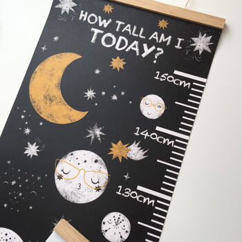 Personalised Planets And The Night Sky Height Chart, 2 of 5