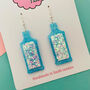 Gin Bottle Glitter Resin Earrings, thumbnail 2 of 2
