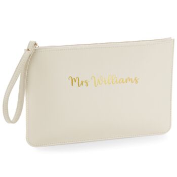 Personalised Bride Mrs Wristlet Pouch, 2 of 9