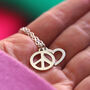 Peace And Love Necklace In Recycled Sterling Silver, thumbnail 10 of 11