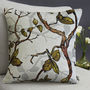 Inky Branches And Leaves Botanical Cushion, thumbnail 1 of 3