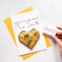 Personalised Origami Thank You Teacher Card – Sunflower Design, thumbnail 2 of 3