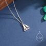 Sailing Boat Pendant Necklace In Sterling Silver, thumbnail 1 of 11