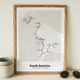 Personalised Travel Map For Any Trip Or Journey, thumbnail 4 of 5