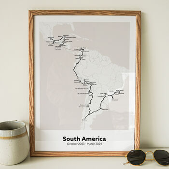 Personalised Travel Map For Any Trip Or Journey, 4 of 5