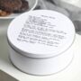 Personalised Hand Written Recipe Tin, thumbnail 1 of 4