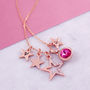 Diamante Star Charm Necklace, thumbnail 1 of 7