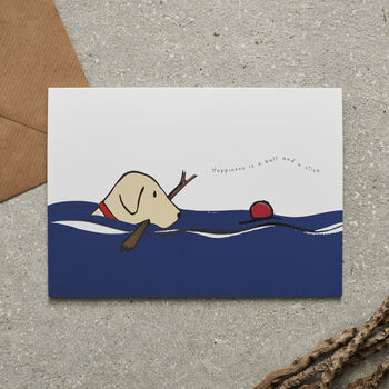 Swimming Labrador Card, 4 of 4