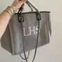 Personalised Grey Large Chain Custom Tote Bag, thumbnail 6 of 9