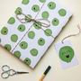 Brussels Sprouts Christmas Wrapping Paper Two Sheets, thumbnail 1 of 2
