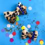 Leopard Neon Dog Bow Tie, thumbnail 4 of 12