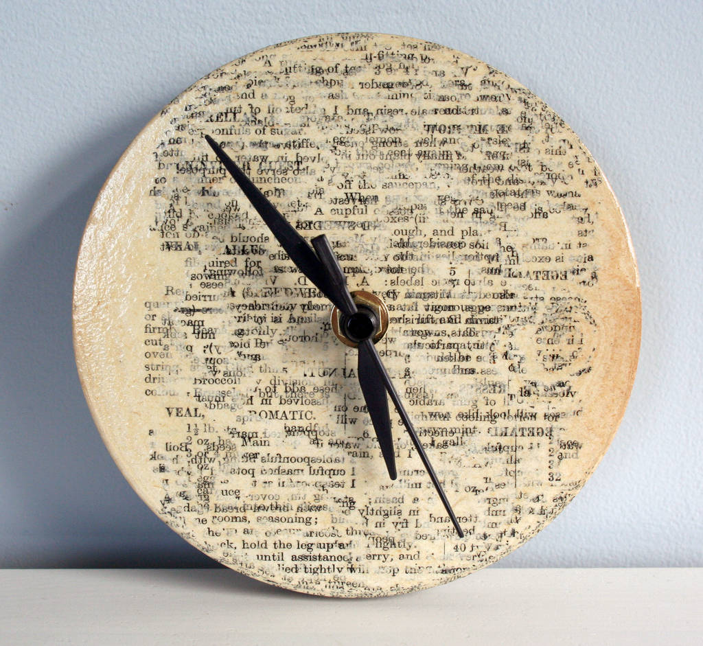 Book Clock By Paperwork | notonthehighstreet.com