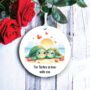 Personalised Turtle Sunset Love Decoration, thumbnail 1 of 2