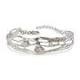 Faceted Rose Quartz And White Opal Adjustable Bracelet, thumbnail 6 of 8