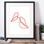 Lip Action Line Drawing Art Print, thumbnail 2 of 2