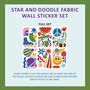 Stars And Doodles Fabric Wall Stickers, thumbnail 4 of 7