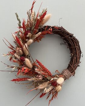 Autumn Dried Flower Wreath, 4 of 7