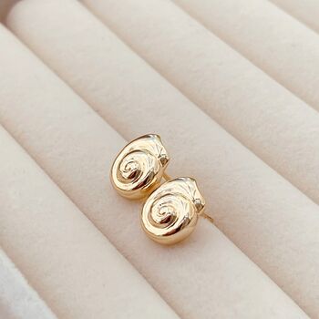 Spiral Shell Stud Earrings, 2 of 7