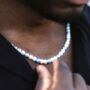 Mens Pearl Necklace Baroque Shell Pearl Chain Necklace, thumbnail 3 of 8