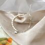 Cindy Ivory Silver Pearl Ball Love Clip Charm Gift Bracelet, thumbnail 2 of 8