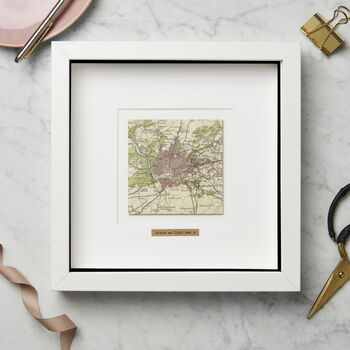 Personalised Square Vintage Map Picture, 2 of 4