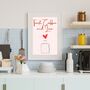 A4 Food And Drink Print Toast, Coffee And Love, thumbnail 4 of 5