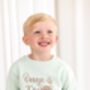 Personalised Embroidered Bear 'Two' Second Birthday Sweatshirt Jumper, thumbnail 2 of 8