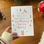Personalised Baby 1st Christmas As Mummy Card, thumbnail 2 of 3