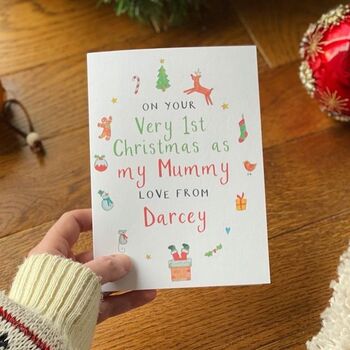 Personalised Baby 1st Christmas As Mummy Card, 2 of 3