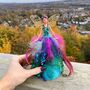Large Turquoise Sparkle Fairy Tree Topper, thumbnail 3 of 4