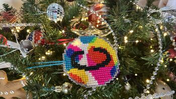 Circular Chunky Cross Stitch Coaster Kit, 4 of 5