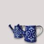 Bold Blue Pottery Ceramic Watering Can/Vase, thumbnail 4 of 12