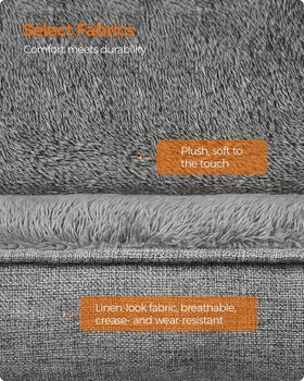 Linen Style Pet Bed Raised Sofa Bed With Washable Cover, 4 of 8