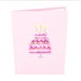 Pop Up 3D Pink Birthday Bear Card, thumbnail 2 of 4