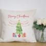 Personalised Linen Christmas Cushion Decor, thumbnail 2 of 6