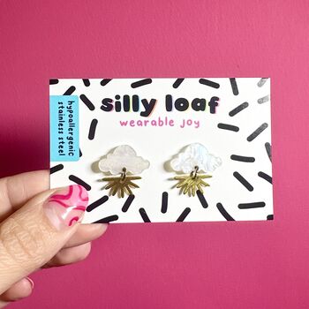 Sunshine Dangle Stud Earrings, 5 of 5