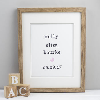 Personalised New Baby Print, 2 of 2