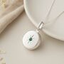 Personalised Sterling Silver May Birthstone Locket – Emerald, thumbnail 3 of 7
